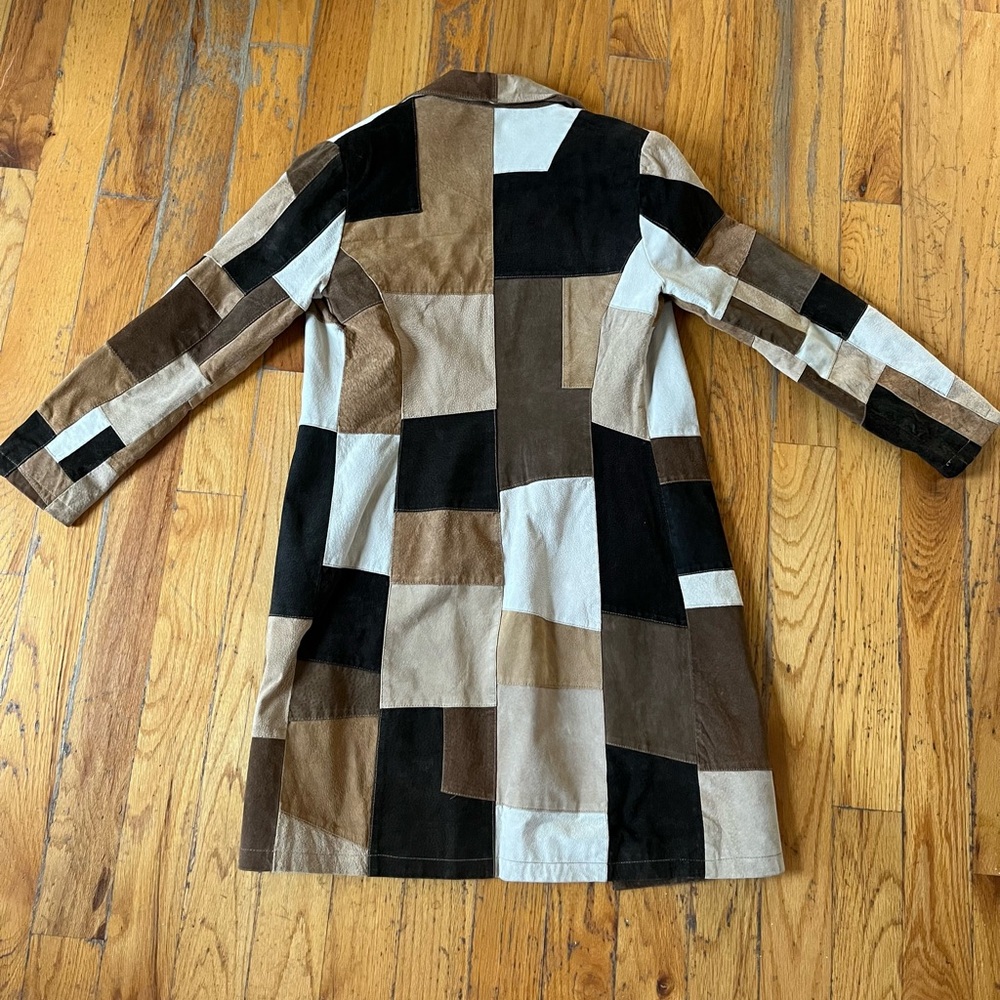 Vintage Paris Blues Patchwork Coat - Picture 4 of 6